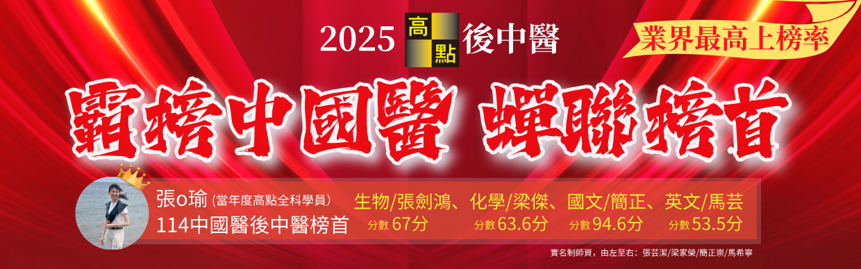 連五年制霸中國醫後中醫